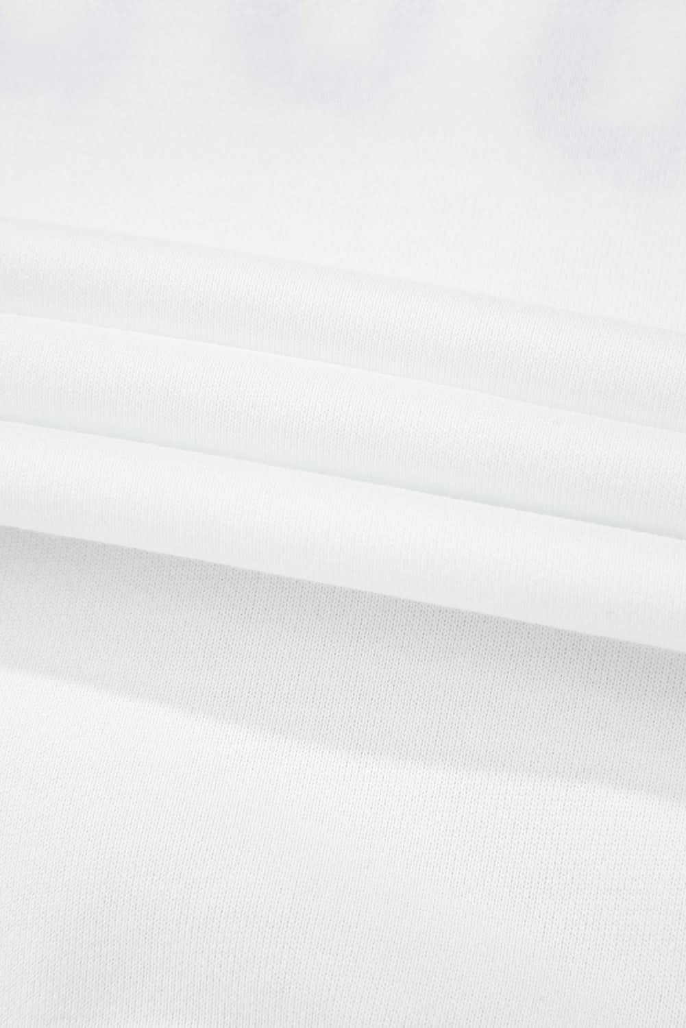 White TOUCH DOWN Football Graphic Pullover Sweatshirt - Love Salve